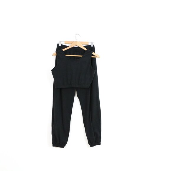 Shein Black Track-pant Jogger Sweatsuit - Picture 7 of 10